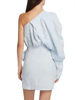 Galilea One-Shoulder Wrap Dress