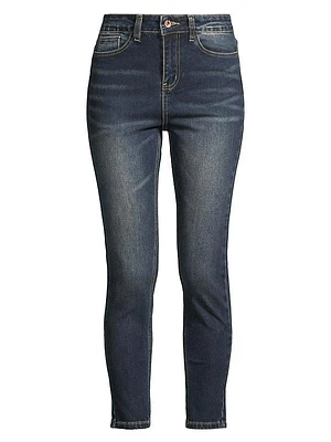 Mid-Rise Stretch Slim Cropped Jeans