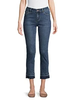 Mid-Rise Stretch Slim Cropped Jeans