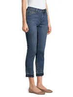 Mid-Rise Stretch Slim Cropped Jeans