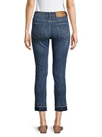 Mid-Rise Stretch Slim Cropped Jeans