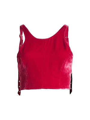 Bon Jacques Velvet Crop Top