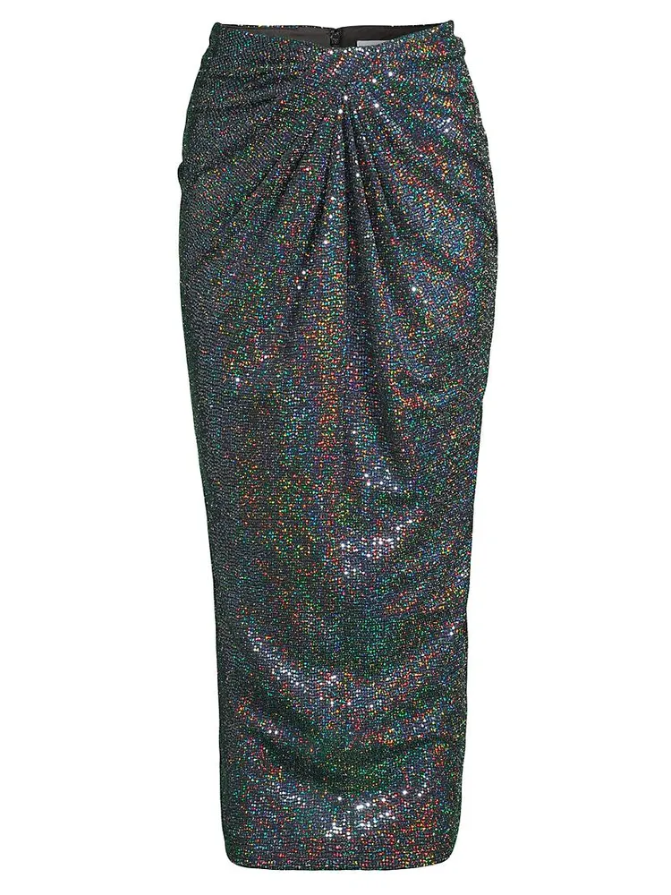 Cher Iridescent Sequin Midi Skirt