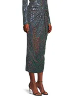 Cher Iridescent Sequin Midi Skirt