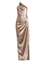 Mira Satin Floor-Length Gown