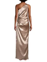 Mira Satin Floor-Length Gown