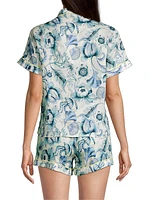 In The Pursuit Of Magic Nina Floral & Shell Linen Pajamas