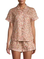 The Pursuit Of Magic Nina Leopard Print Linen Pajamas