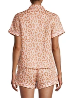 In The Pursuit Of Magic Nina Leopard Print Linen Pajamas