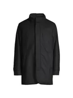 Slim-Fit Hooded Car Coat