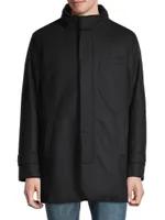 Slim-Fit Hooded Car Coat