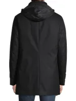 Slim-Fit Hooded Car Coat