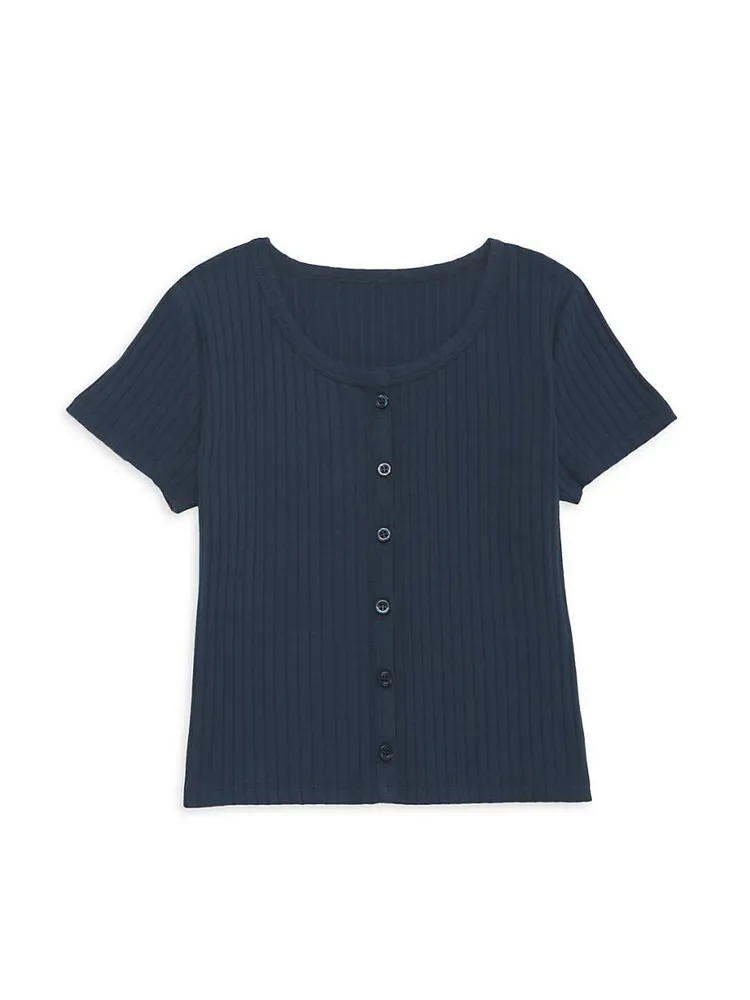 Girl's Brook Rib-Knit Tee