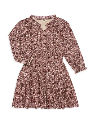 Little Girl's & Girl's Angela Animal Print Dress