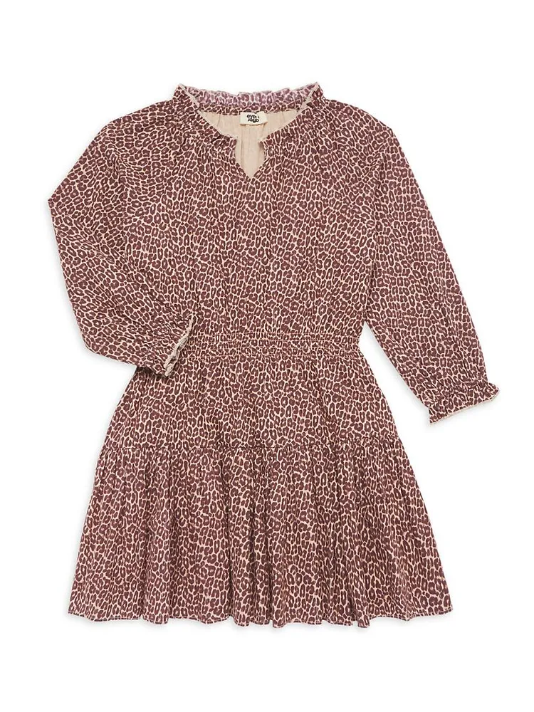 Little Girl's & Angela Animal Print Dress