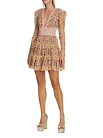 Megan Floral Crochet Lace Minidress