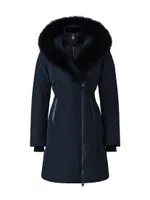 Kay Shearling-Collar Down Coat