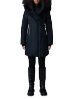 Kay Shearling-Collar Down Coat