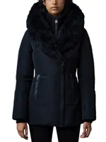 Adali Shearling-Trimmed Down Coat