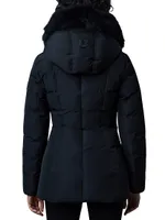 Adali Shearling-Trimmed Down Coat