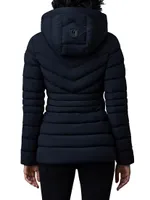 Patsy Hooded Stretch Down Jacket