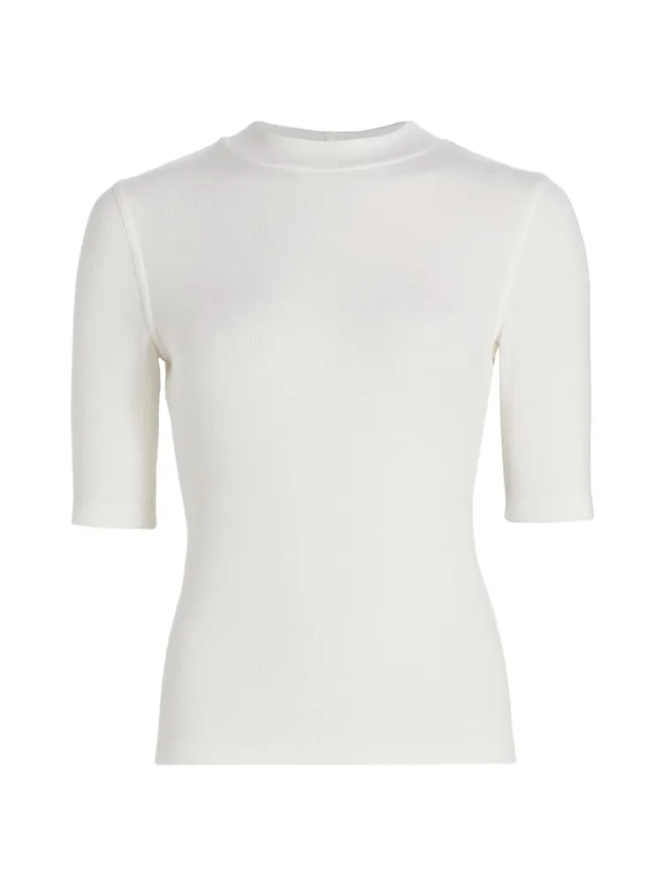 Ribbed Mockneck T-Shirt