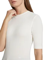 Ribbed Mockneck T-Shirt