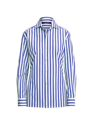 Capri Striped Button-Up Shirt