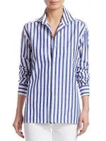 Capri Striped Button-Up Shirt