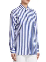 Capri Striped Button-Up Shirt