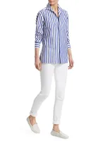 Capri Striped Button-Up Shirt