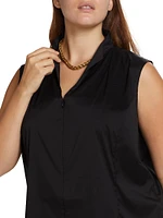 Poplin Zip Blouse