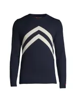 Chevron Stripe Crewneck Sweater