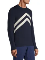 Chevron Stripe Crewneck Sweater