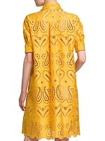 Eyelet Paisley Shirtdress