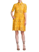 Eyelet Paisley Shirtdress