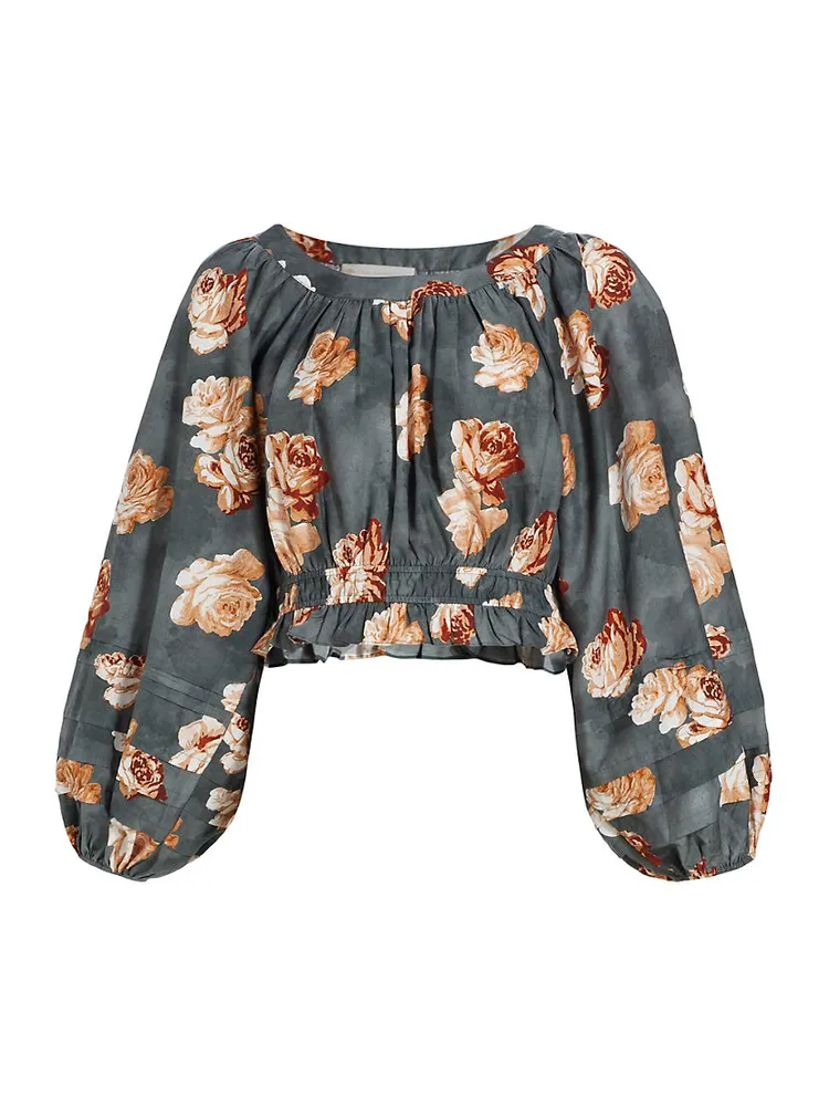 Opal Floral Blouson Top