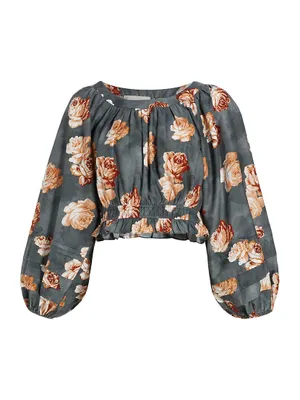 Opal Floral Blouson Top