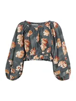 Opal Floral Blouson Top