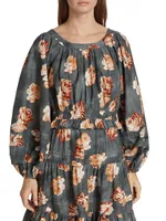 Opal Floral Blouson Top