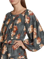 Opal Floral Blouson Top