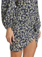 Zuri Draped Ruffle Miniskirt