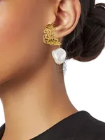 The Myth Maker's Myth 14K Gold-Plate & Pearl Earrings