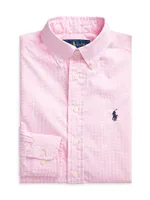 Little Boy's & Broadcloth Gingham Print Long-Sleeve Dress Shirt