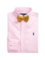 Little Boy's & Broadcloth Gingham Print Long-Sleeve Dress Shirt