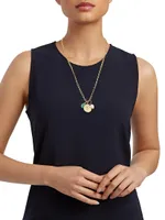 Italian Summer Sicily 18K Gold-Plated, Pearl & Turquoise Pendant Necklace