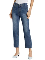 High-Rise Straight-Leg Cropped Jeans