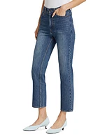 High-Rise Straight-Leg Cropped Jeans