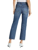 High-Rise Straight-Leg Cropped Jeans