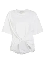 Draped Cotton Jersey T-Shirt